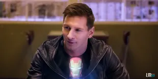 Ketika Lionel Messi Jadi Iron Man, Super Cadas!