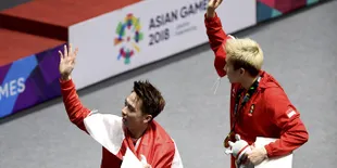 Kevin Sanjaya Beri Atraksi Menarik, Sempat Ganti Raket di Final Asian Games 2018