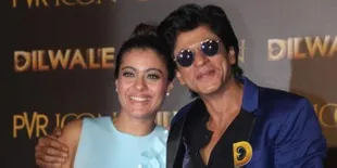Kompak Pakai Hitam, Shahrukh Khan Peluk Mesra Pinggang Kajol