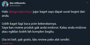 Kronologi Viralnya Kasus Surat Keberatan EIGER Pada Seorang Youtuber, Berujung Permintaan Maaf