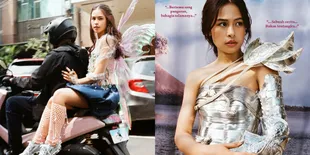 Maudy Ayunda Bagikan Potret di Balik Layar Video Klip 'Pada Suatu Hari', Netizen: Ada Peri Naik Motor