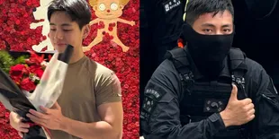 Meski Cedera, V BTS Sabet Penghargaan Polisi Militer Teladan Saat Wamil
