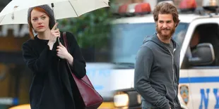 Mesranya... Emma Stone - Andrew Garfield Ciuman di Depan Umum