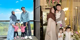 Model Baju Couple Keluarga dengan Hijab ala Anisa Rahma, Tone Warna Serasi Bikin Harmonis