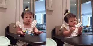 Momen Lily Anak Nagita Slavina dan Raffi Ahmad Mau Sarapan, Nyeloteh Sambil Mainin Sumpit