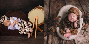 Anggun dan Gagah! 10 Newborn Photoshoot Anak Seleb Pakai Baju Jawa, Ada Gala Tersenyum Lebar - Baby Leslar bak Pendekar