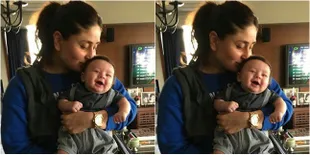 Ngintip Dari Kaca Jendela Mobil, Taimur Anak Kareena Nggemesin!