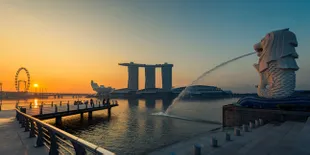 Nikmati Pemandangan Sunset Romantis di Singapura