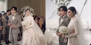 Penampilan Isyana Sarasvati di Acara Resepsi Pernikahan, Pakai Gaun Berekor Panjang yang Curi Perhatian
