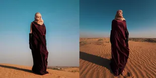 Pesona Eksotis Agnez Mo di Gurun Dubai, Tampil Elegan dengan Sentuhan Timur Tengah