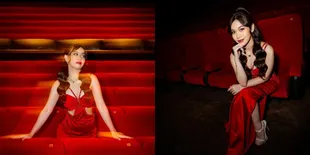 Pesona Frislly Herlind di Gala Premiere 'DESA MATI', Menawan dengan Gaun Merah