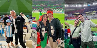 Potret 11 Selebritis Indonesia Nonton Langsung Piala Dunia 2022 Qatar, Ada yang Baru Berangkat Buat Lihat Final - Lanjut Ibadah Umrah
