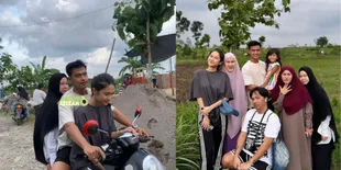 Potret Azizah Salsha Jadi Gadis Desa di Blora, Main ke Sawah sampai Bonceng 3 dengan Ibu Mertua