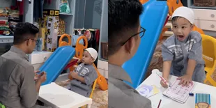 Potret Gemas Gala Sky Belajar Ngaji dan Berdoa, Banjir Doa Agar Jadi Anak Soleh