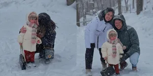 Potret Gracia Indri dan Gisela Cindy Main Salju di Quebec City