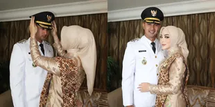 Potret Margin Wieheerm Tampil Anggun Berkebaya Dampingi Ali Syakieb saat Pelantikan Wakil Bupati Bandung