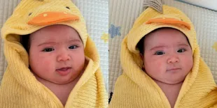 Potret Menggemaskan Hagia Anak Jedar, Berbalut Handuk Bebek dengan Ekspresinya yang Curi Perhatian