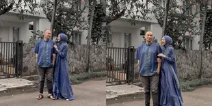 Potret Richa Iskak Kenakan Baju Couple dengan Suami, Cocok Jadi Inspirasi Lebaran