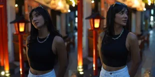 Potret Terbaru Fanny Ghassani, Cantik dengan Outfit Tank Top Crop Hitam