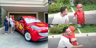 Reaksi Rayyanza Dapat Mobil McQueen di Ultahnya yang Ketiga, Langsung Peluk sang Ayah - Speecless dan Terharu