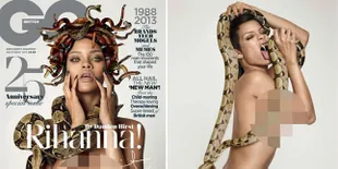 Rihanna Bergaya Ala Medusa Untuk Cover Majalah, Topless Pula