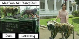 Setelah Jadi Viral, Begini Rupa Patung Macan Cisewu Terbaru