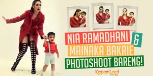Simak Serunya Nia Ramadhani dan Mainaka Bakrie Kala Berfoto Bareng