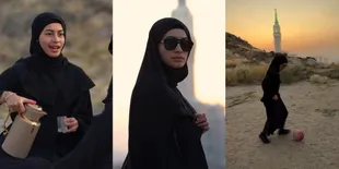 Sintya Marisca Umrah Bareng Keluarga, Mau Dipuji Cantik Malah Atraksi Bola