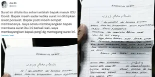 Surat Terakhir Istri untuk Suami yang Masuk ICU Covid-19: Dititipkan Lewat Perawat - Sudah Temani Selama 40 Tahun