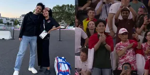 Sweet! 7 Potret Mikha Angelo Dukung Gregoria Mariska Tunjung Tanding di Olimpiade - Berhasil Rebut Perunggu