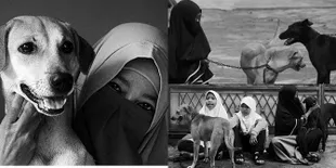 Tak Permasalahkan Air Liur, Kisah Hesti Sutrisno Wanita Bercadar Pelihara 11 Anjing