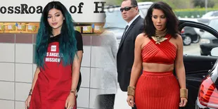 Tampil Seksi, Kylie Jenner Jiplak Pose Panas Kim Kardashian