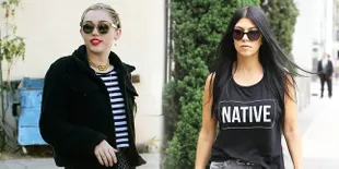 Tampil Unik, Miley Cyrus Jiplak Gaya Kourtney Kardashian?