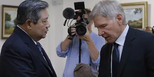Temui SBY di Istana, Harrison Ford Berlaku Sopan