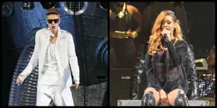 Justin Bieber Sempatkan Diri Nonton Rihanna Saat di Singapura