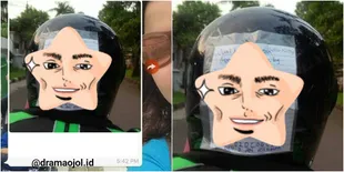 Tulisan di Helm Ojek Ini Tak Disangka Tapi Bikin Trenyuh!