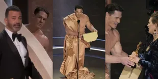 Umumkan Pemenang Best Costume Design, 10 Potret Detik-detik John Cena Tampil Nyaris Bugil di Oscar 2024
