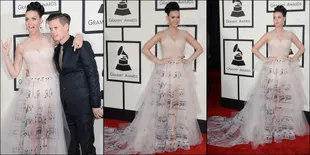 Uniknya Gaun Transpraran Katy Perry Saat Tampil di Grammy Awards