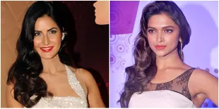 Ups! Deepika Padukone dan Katrina Kaif Pakai Dress Merah 'Kembar'