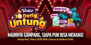 Vidio Bagi-Bagi Banyak Hadiah Spesial Lewat Program '10 Detik Untung', Mulai dari Emas Batangan hingga Motor!