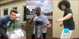 Viral #BottleCupChallenge, John Mayer hingga Babe Cabita Pamer Aksi Kece