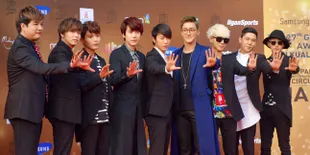 Yuk, Intip Gaya Super Junior di Preskon Music Bank Jakarta!