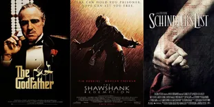 10 Film Dengan Rating Tertinggi di IMDb, Ada 'THE GODFATHER dan dan 'THE SHAWSHANK REDEMPTION'