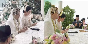 10 Foto Ijab Kabul Isyana Sarasvati dan Rayhan Maditra, Ridwan Kamil Jadi Saksi - Kocak Saat Pose dengan Buku Nikah