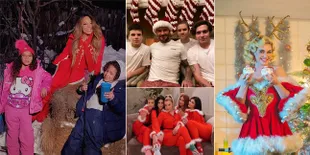 10 Foto Perayaan Natal Artis Hollywood, Kumpul Keluarga - Selfie Mesra Bareng Pasangan