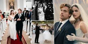 10 Foto Pernikahan Dylan Sprouse dan Barbara Palvin yang Digelar Intim dan Seindah Adegan Film Romantis