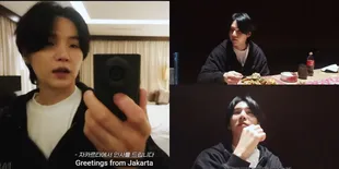 10 Momen Saat Suga BTS Room Tour Hotel di Jakarta dan Nikmati Makanan Indonesia, Lucu Banget Ngemil Krupuk