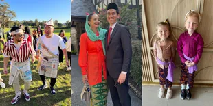 10 Potret Artis Rayakan 17 Agustus di Luar Negeri, Ada yang Dandan Ala Abang None - Kenalkan Budaya Indonesia pada Anak dan Pasangan Bule