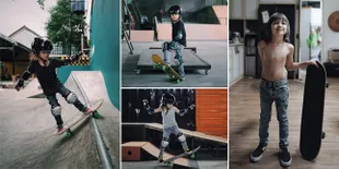 10 Potret Bjorka Anak Ringgo Agus Rahman Saat Main Skate, Gondrong dan Ganteng Bak Sudah ABG
