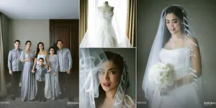 10 Potret Detail Gaun Pengantin Jessica Iskandar, Putih Elegan Dilengkapi Veil Sepanjang 5 Meter Bertuliskan Janji Suci